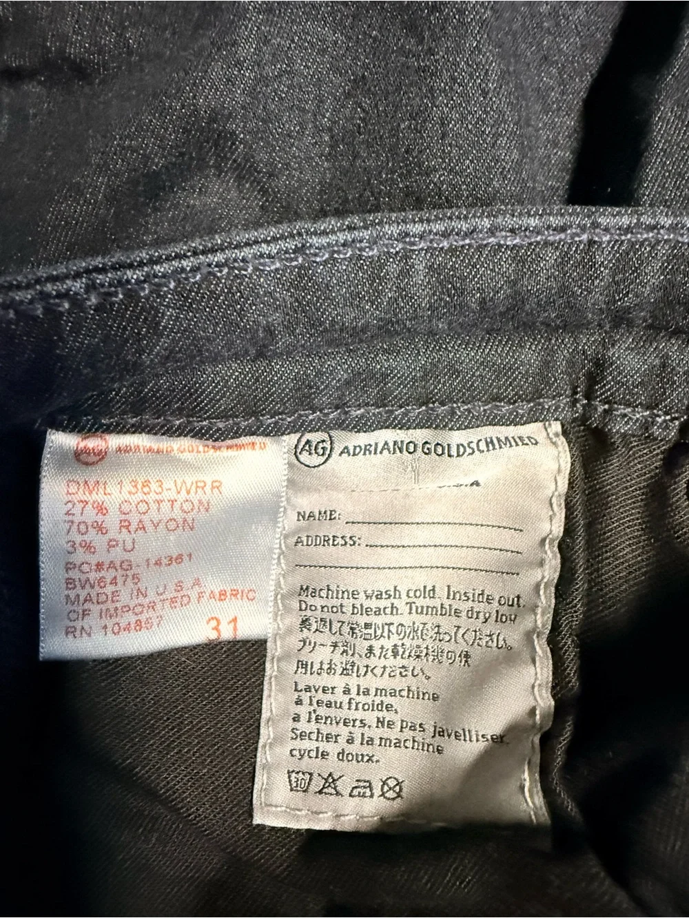 Ag Adriano Goldschmied men’s premium